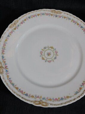 Set of Six Antique Theodore Haviland Dinner Plates  in Schleiger 630-2 # 23009
